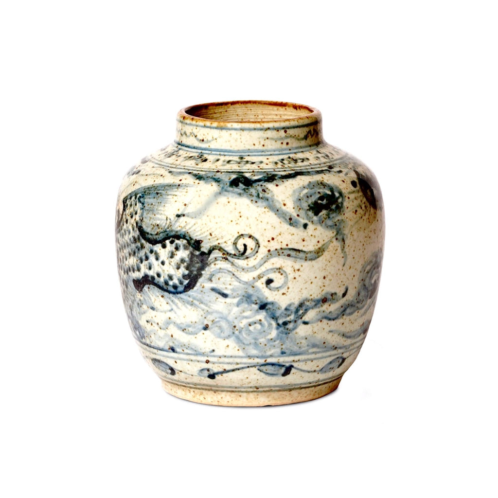 Rustic Porcelain Phoenix Vase - Small