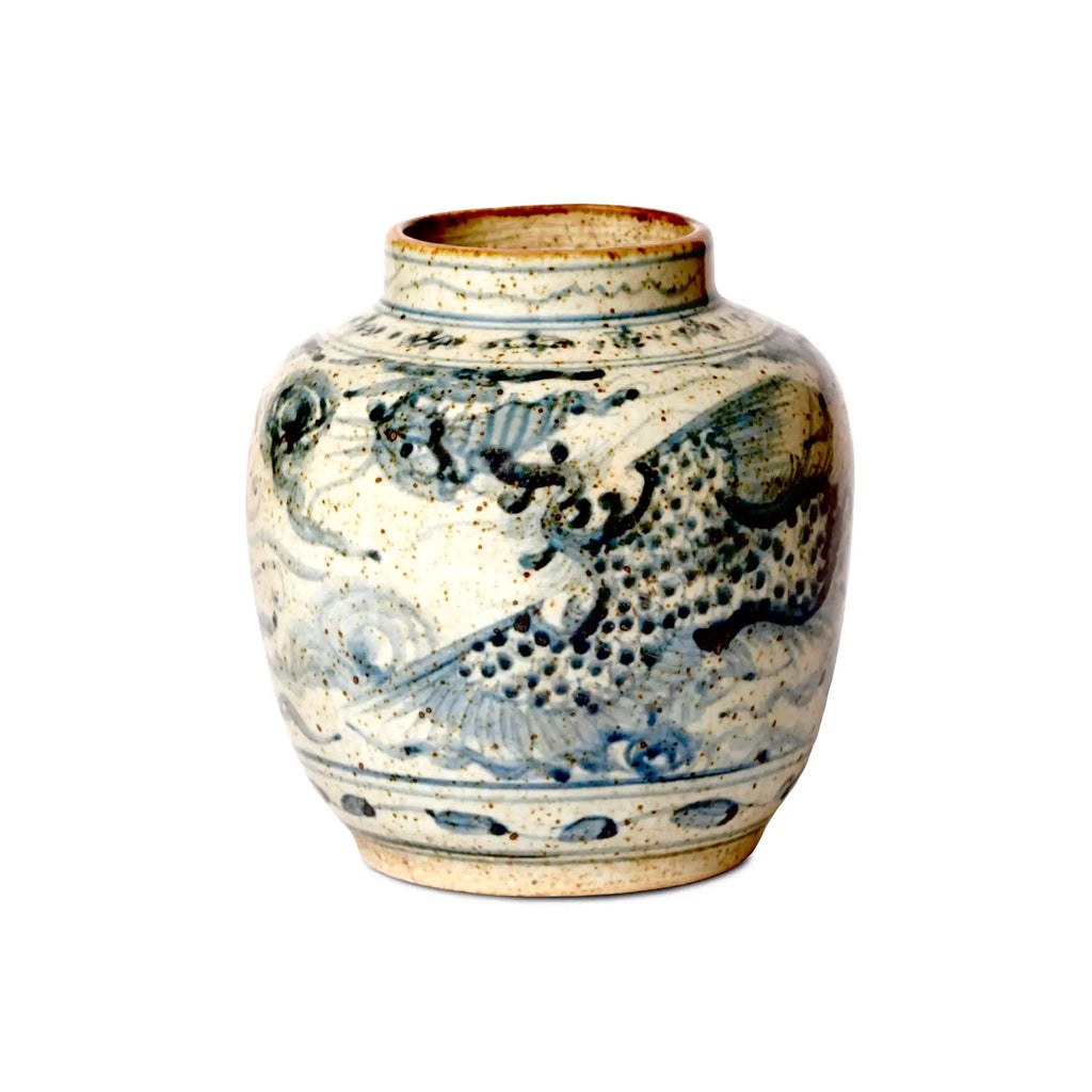 Rustic Porcelain Phoenix Vase - Small