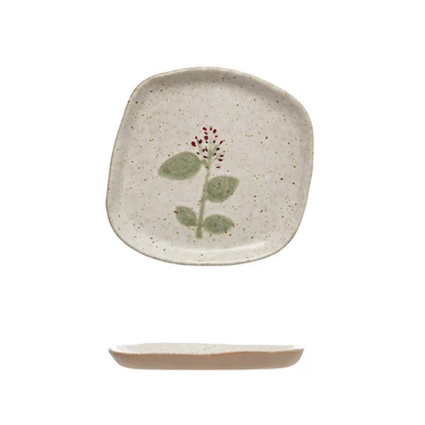 Hand-painted Botanical Plates - Square