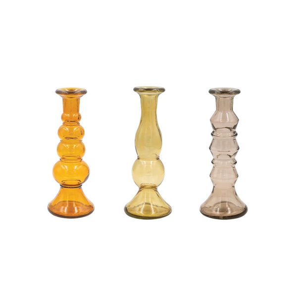 Recycled Glass Taper Holders