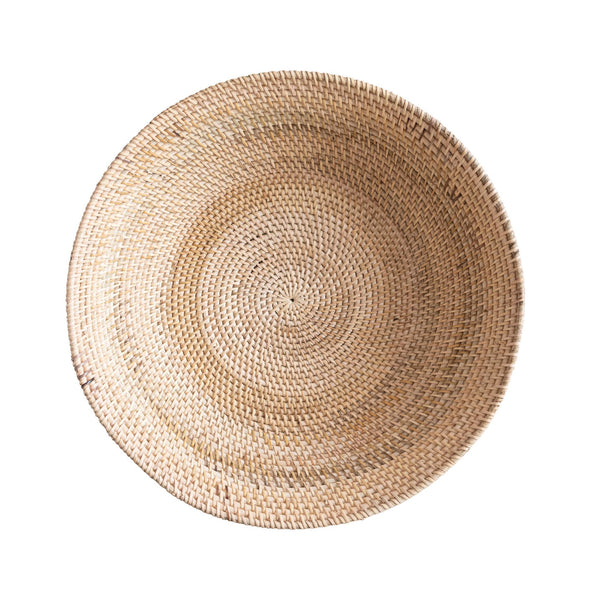 Decorative Hand-Woven Rattan Footed Bowl