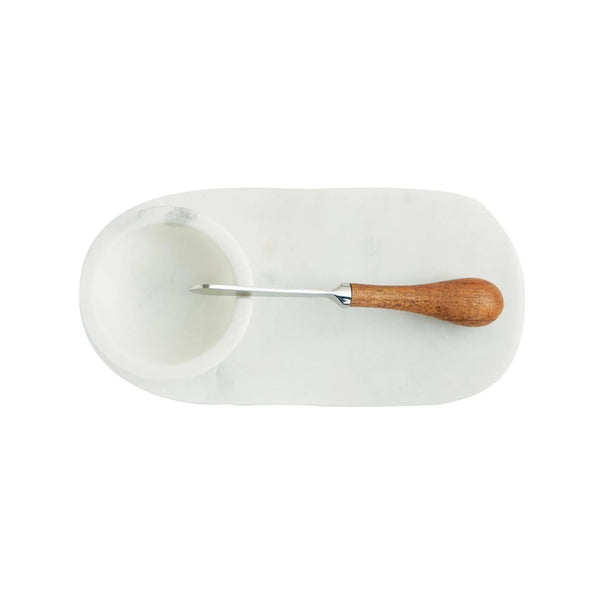 Marble Cheese Board and Bowl Set