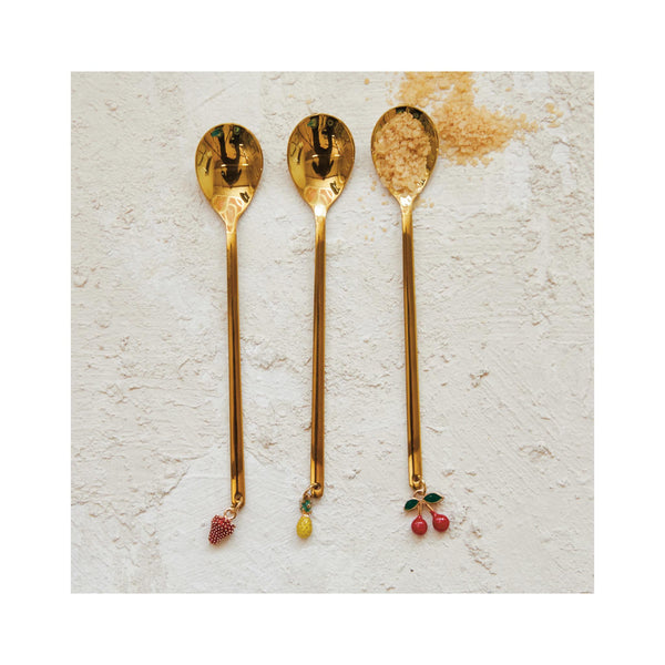 Fruit Charms Stainless Steel Spoons