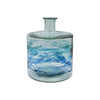 Blue Ombre Recycled Glass Vases - Short