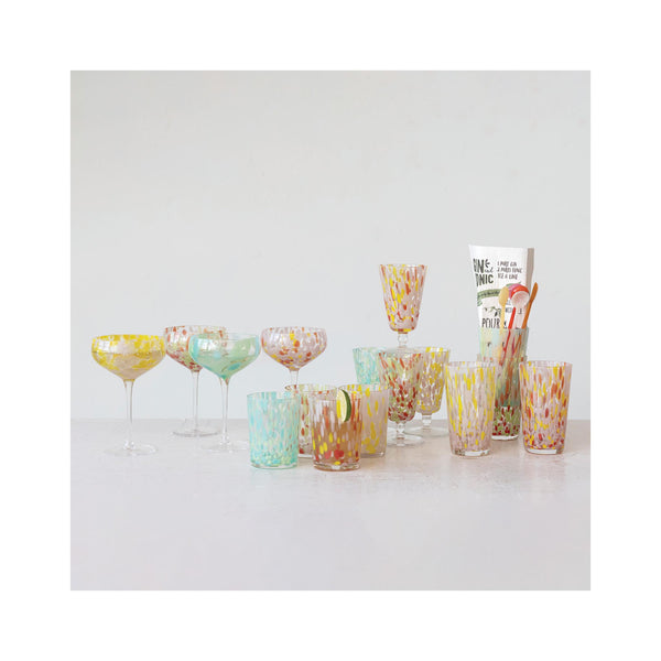 Confetti Glass Drinking Glasses - collection shot