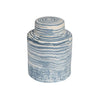 Blue & White Striped Ginger Jar