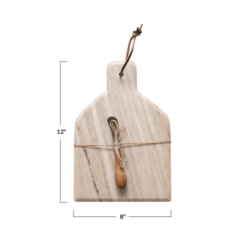 Marble Board with Spreader Set - dimensions