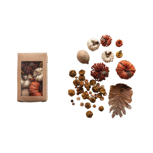 Dried Natural Pumpkin Shaped Decorative Mix