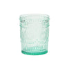 Embossed Double Old Fashioned Glasses - Aqua