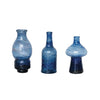 Hand-blown Recycled Glass Bud Vases - Blue