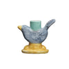 Hand-painted Bird Taper Candleholders - Medium