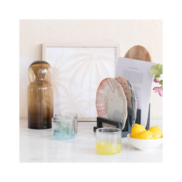 Hand-Blown Confetti Drinking Glasses - in grouping