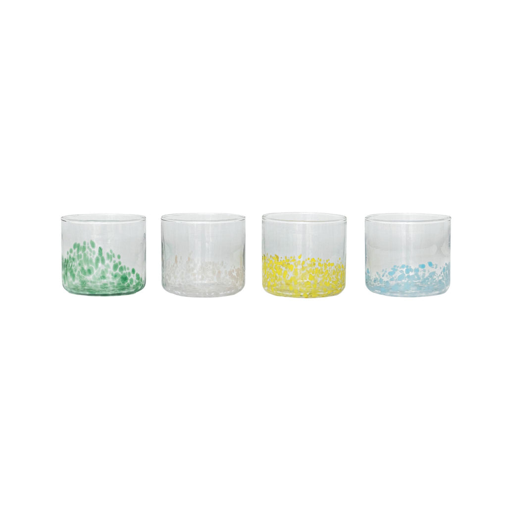 Hand-Blown Confetti Drinking Glasses