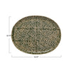 Stoneware Platter with Wax Relief Botanicals - dimensions