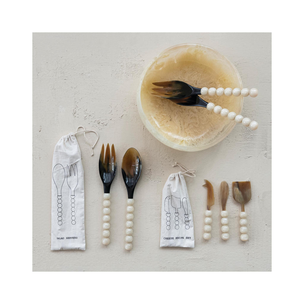 Marbled Resin Salad Bowl - in grouping