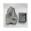 Woven Cotton Tea Towels with Stitched Edge - close up