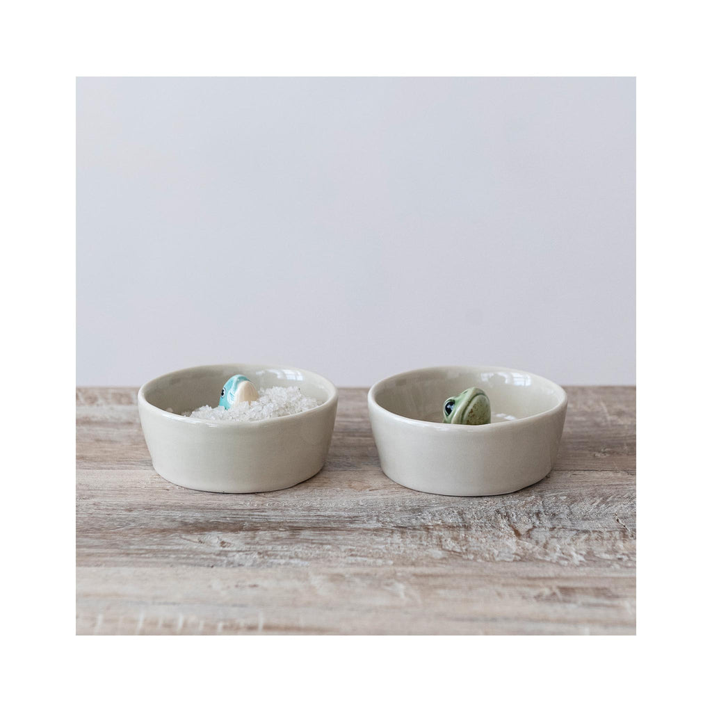 Stoneware Dish with Aquatic Animal