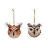 Hand-painted Glass Owl Ornaments