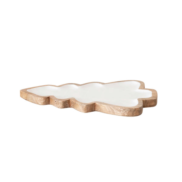 Mango Wood with Enamel Tree Platter