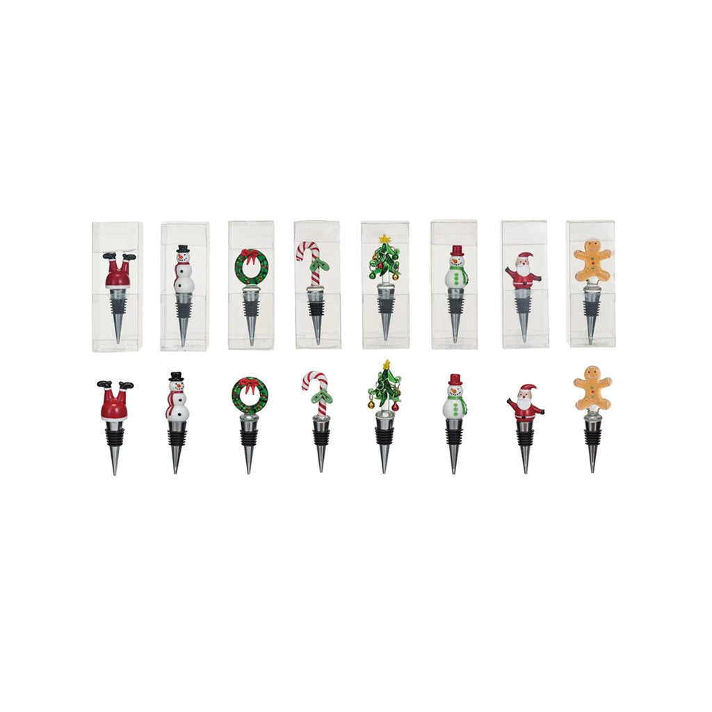 Wine Stoppers with Holiday Icons