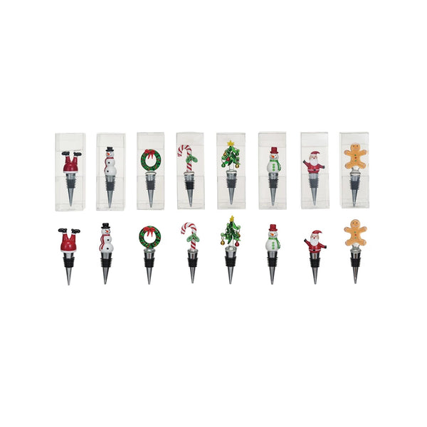 Wine Stoppers with Holiday Icons