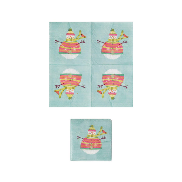 Snowman 4" Beverage Napkins