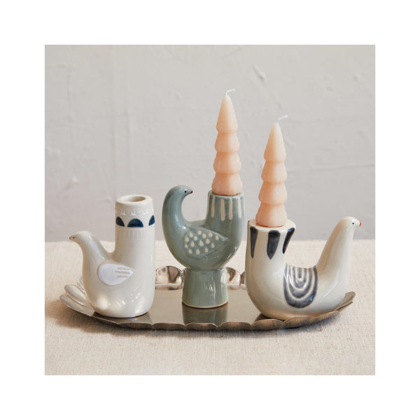 Scandi Dove Candleholders