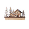 LED Light Up Laser-Cut Wood Village - unlit