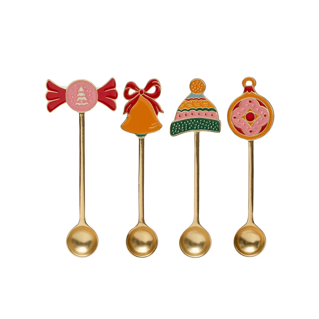 Zinc Alloy Spoons with Holiday Icons