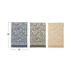 Floral Pattern Cotton Tea Towels Set of 3