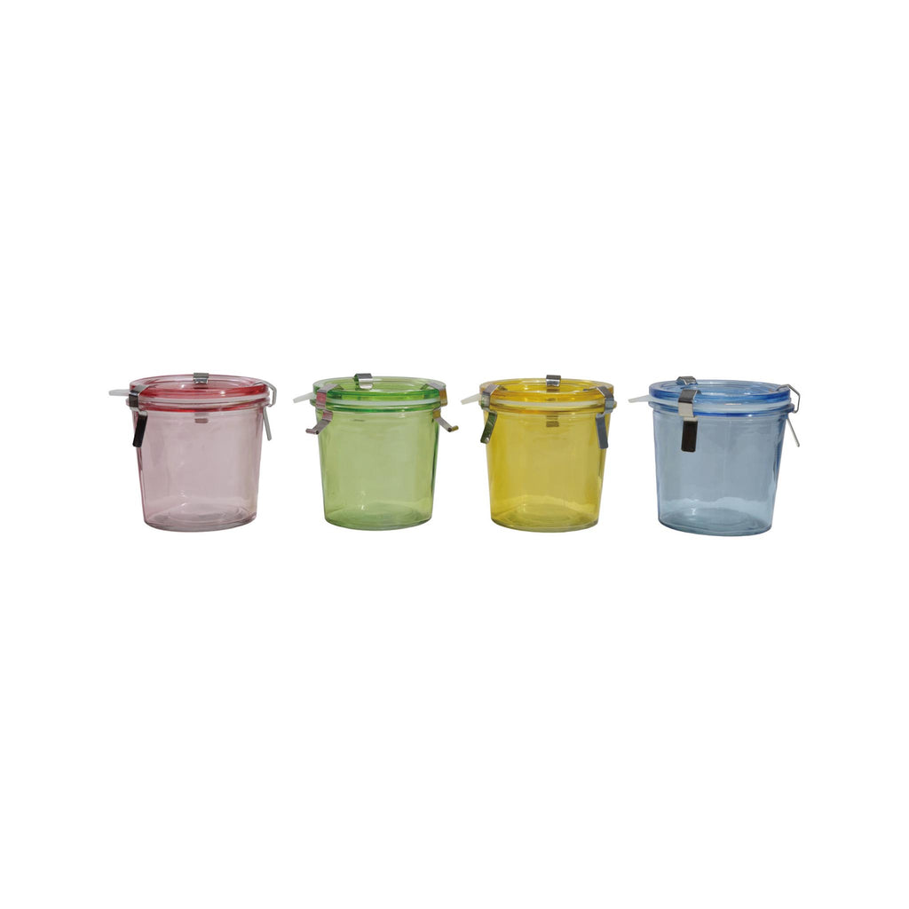 Colorful Glass Food Storage Jars