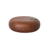 Mango Wood & Metal Candle Holder - Round - profile