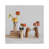Hand-painted Stoneware Dog Vases - in use