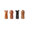 Hand-painted Stoneware Dog Vases - backsides