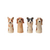 Hand-painted Stoneware Dog Vases
