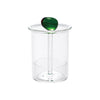 Glass Toothpick Holder with Hand-blown Olive