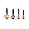 Glass & Metal Taper Candle Holders