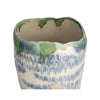 Ethereal Landscape Reactive Glaze Stoneware Vase - top detail
