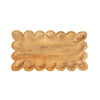 Mango Wood Tray with Scalloped Edges