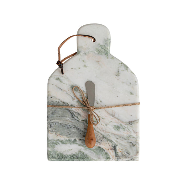 Marble Board with Spreader Set - Green