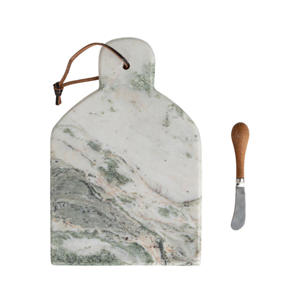Marble Board with Spreader Set - Green
