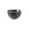 Reactive Glaze Stoneware Ribbed Dip Bowls - Forest Green