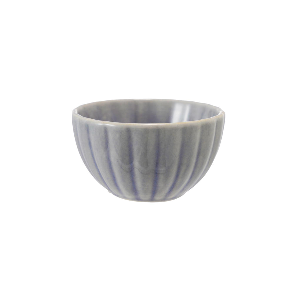 Reactive Glaze Stoneware Ribbed Dip Bowls - Periwinkle Blue