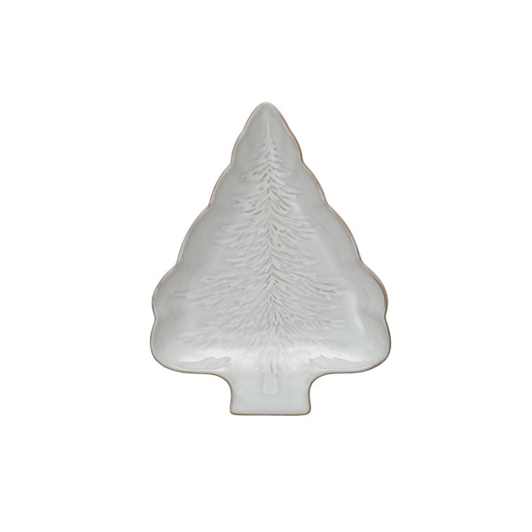 White Christmas Tree Dish