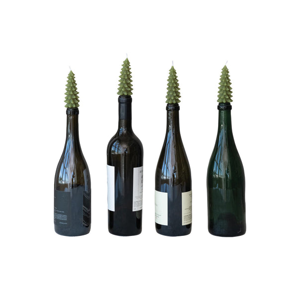 Unscented Bottle Tapers Box of 4 - Tree Shaped - in use