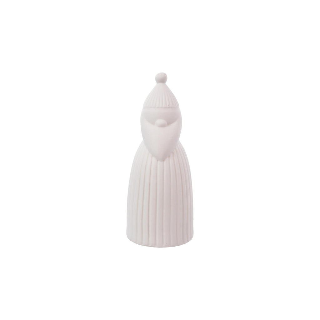 Stoneware Bisque Santa Shaped LED Light