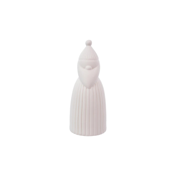 Stoneware Bisque Santa Shaped LED Light