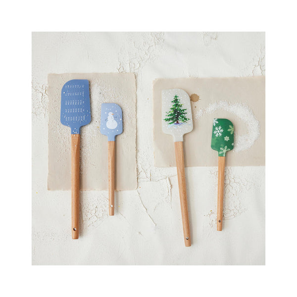 Snowman Patterned Spatula Set of 2