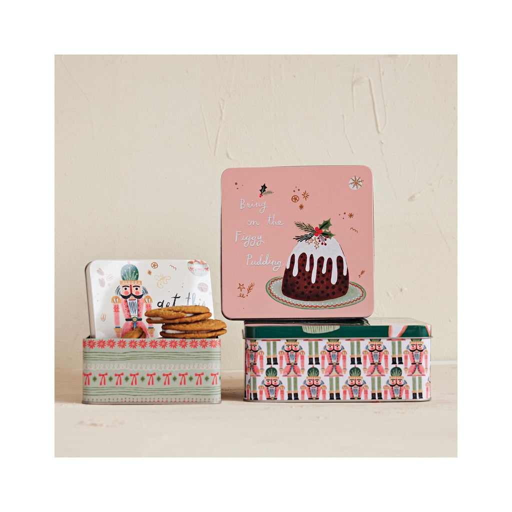 Embossed Holiday Treat Gift Tins