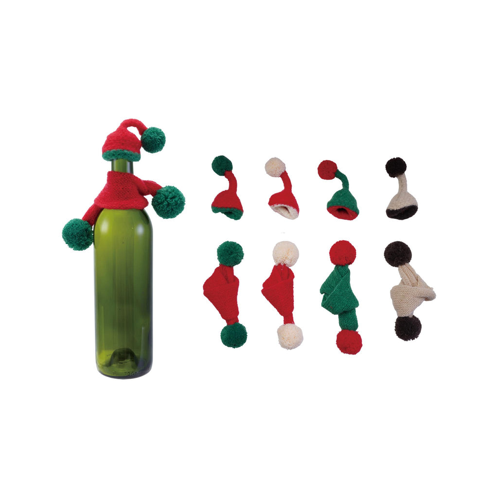 Knit Hat & Scarf Bottle Topper Set